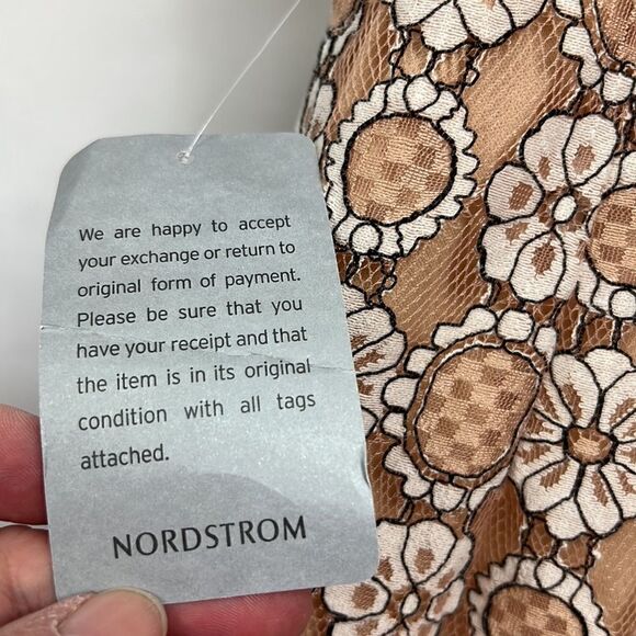 NSR floral Lace Midi Dress with Corset back and side slit size small NWT - Picture 13 of 16